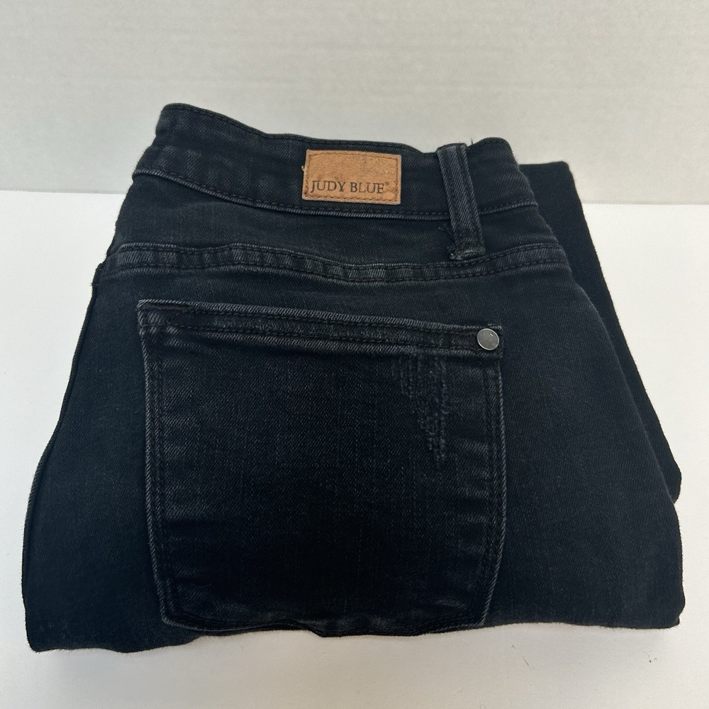 Judy Blue Black Hi-Rise Destroyed Boyfriend Denim‎ Jeans Size 7/28 Style #82161